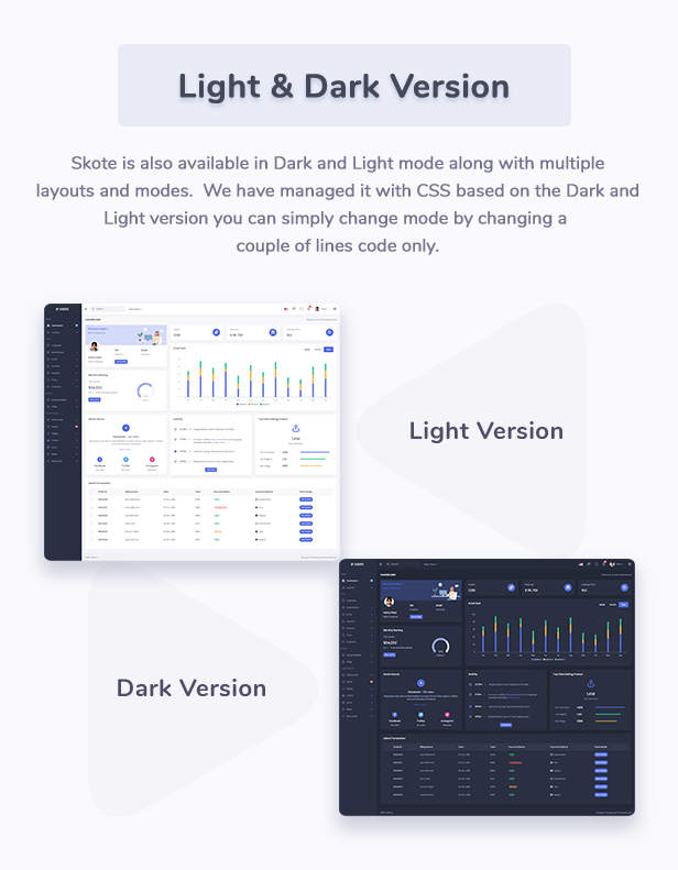 Skote - React + Laravel Admin & Dashboard Template - 15